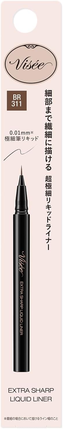 Visee Extra Sharp Liquid Liner BR311 Brown Black 0.4 mL Eyeliner Liquid No Fall Ultra Fine 0.01 mm
