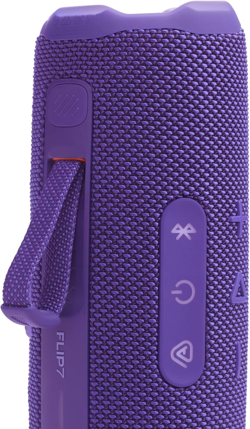 JBL FLIP 7 Portable Speaker Waterproof Dustproof Bluetooth Up to 14+2 Hours Playtime, AURACAST App Supported, USB Audio (Purple)