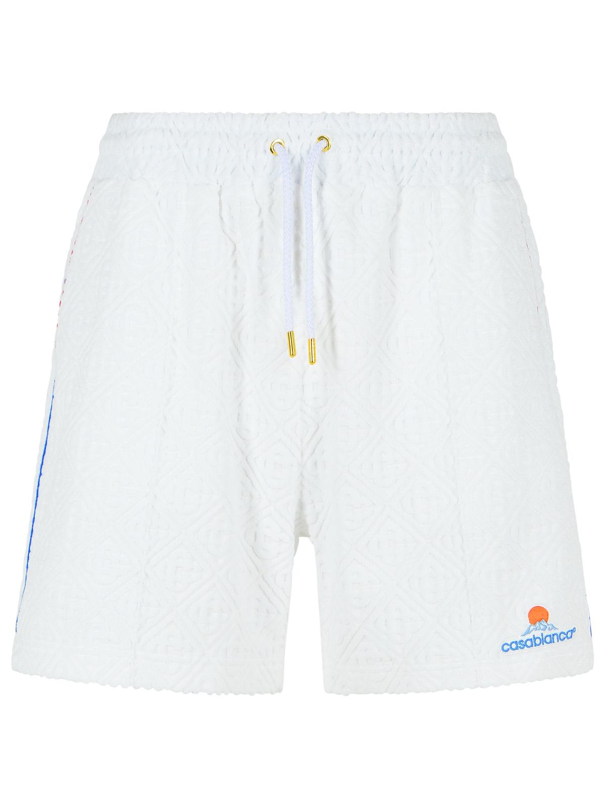 Casablanca Casablanca Jacquard Cotton Blend Terry Shortsと白いモノグラム - Image 5