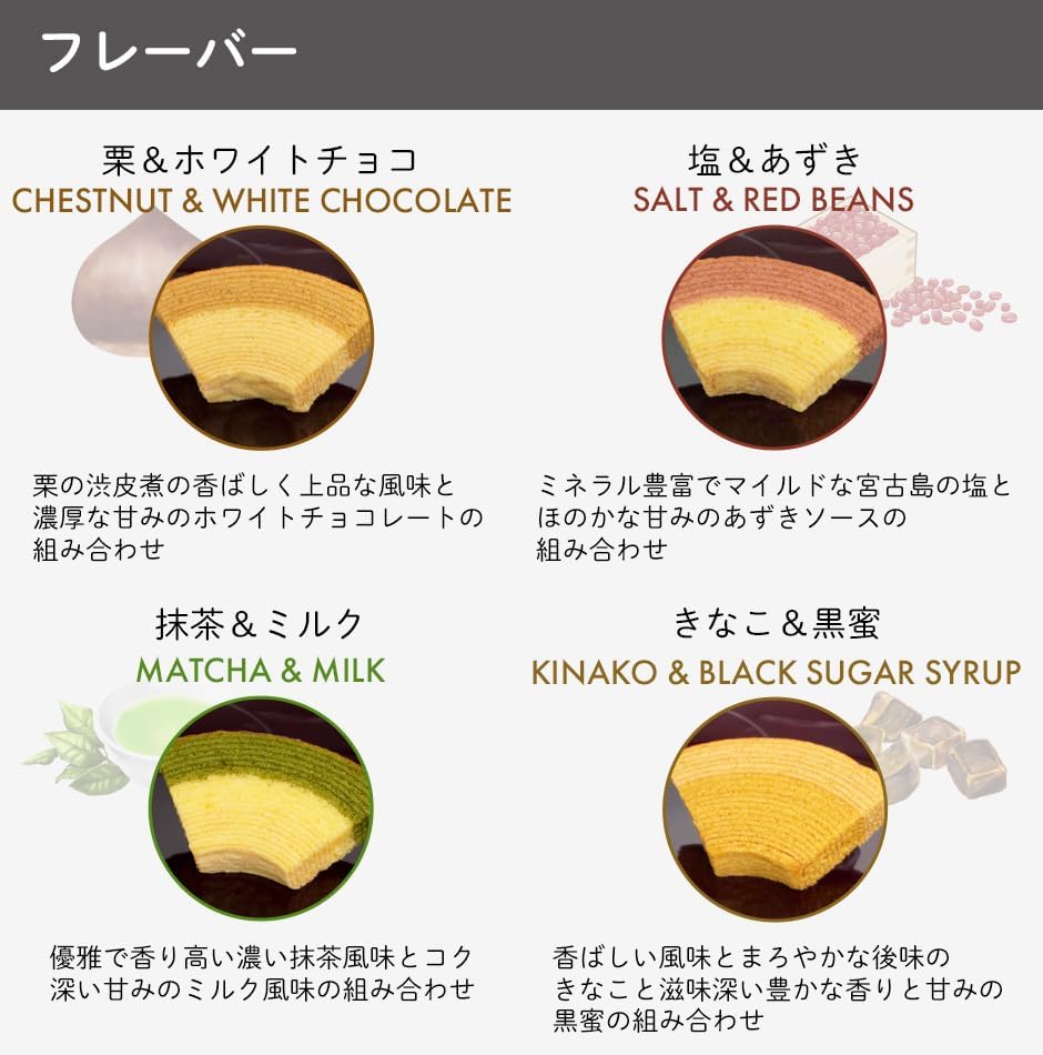 Present Baumkuchen Gift Established in 1819, Tokyo Shinjuku Representative Sweet Flower Garden Baumkuchen Tokyo Hanaman Baum Combination Set of 8