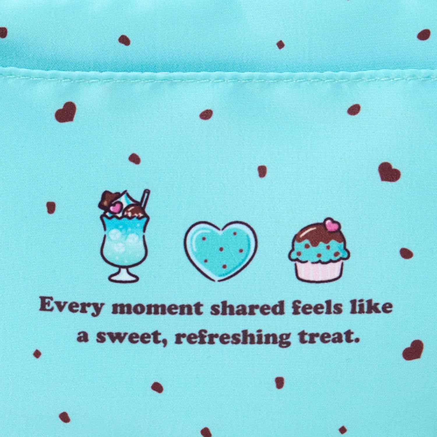 Sanrio 444316 Pouch, Chocolate Mint, Polyester, Cotton, ABS Resin, For Ages 3 and Up
