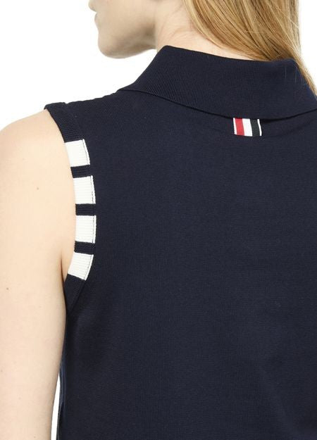 THOM BROWNE 4Bar buttondown sleeveless cropped - Image 5