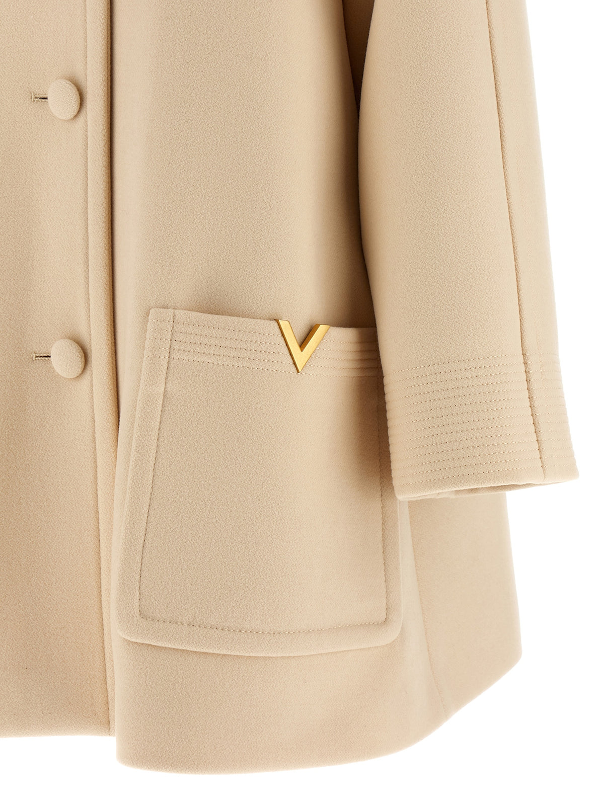 Valentino ヴァレンティノ ガラヴァーニ ヴァレンティノ ガラヴァーニ ウール ドレープ コート - Image 5
