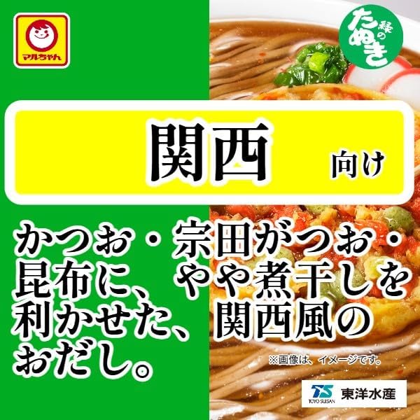 Red Fox Maru-chan Green Raccoon Tensoba, Kansai (3.6 oz (101 g) x 12 Pieces, Kansai Limited Cup Noodles, Kansai Style Tsuyu / Scallions, Cup Buckwheat, Small Shrimp Ten, Kamaboko (Kamaboko) Buy Box