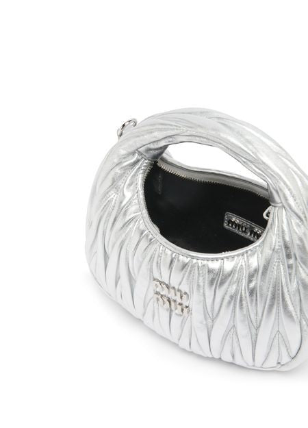 MIU MIU Wander キルティング ナッパレザー ホーボー ミニバッグ - Image 5