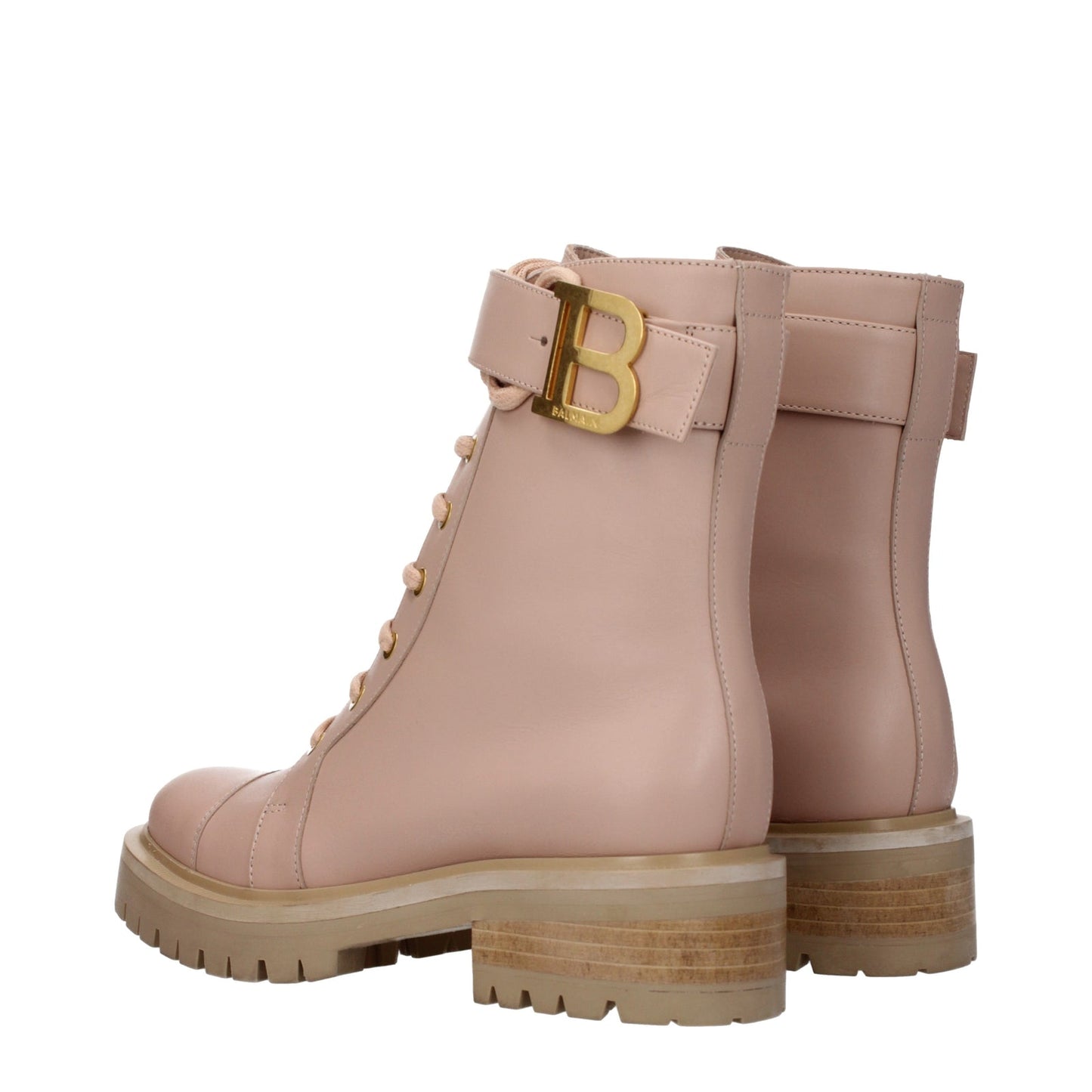 Balmain Boots Women Leather Beige - Image 5