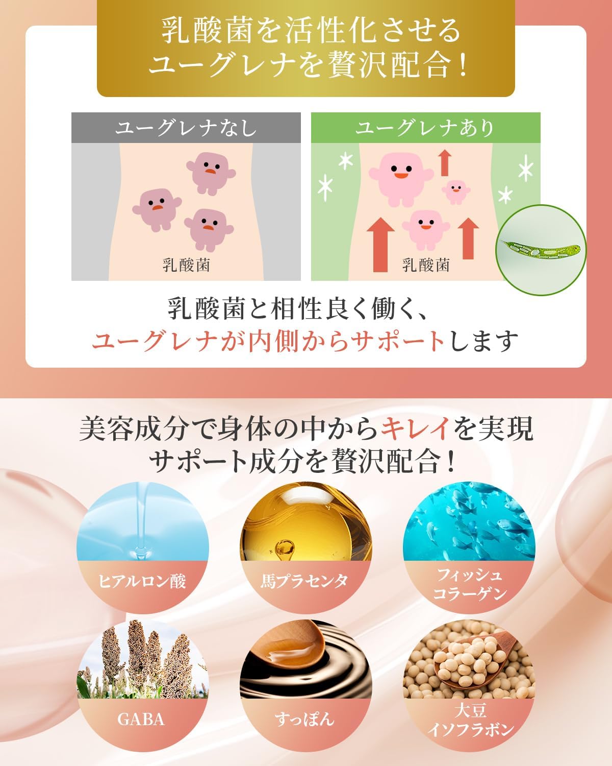 【For Delicate Women's Concerns】 Femipure Lactobacillus Crystapus Bifidobacteria Supplement, 2.5 Trillion Pieces, 30 Day Supply, Made in Japan, Bacterial Activity, Femcare, Oligosaccharides, Euglena