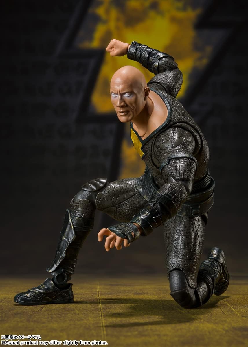 S.H. Figuarts BAS64170 Black Adam, Approx. 6.5 inches (165 mm), PVC, ABS & Fabric, Pre-Painted Action Figure