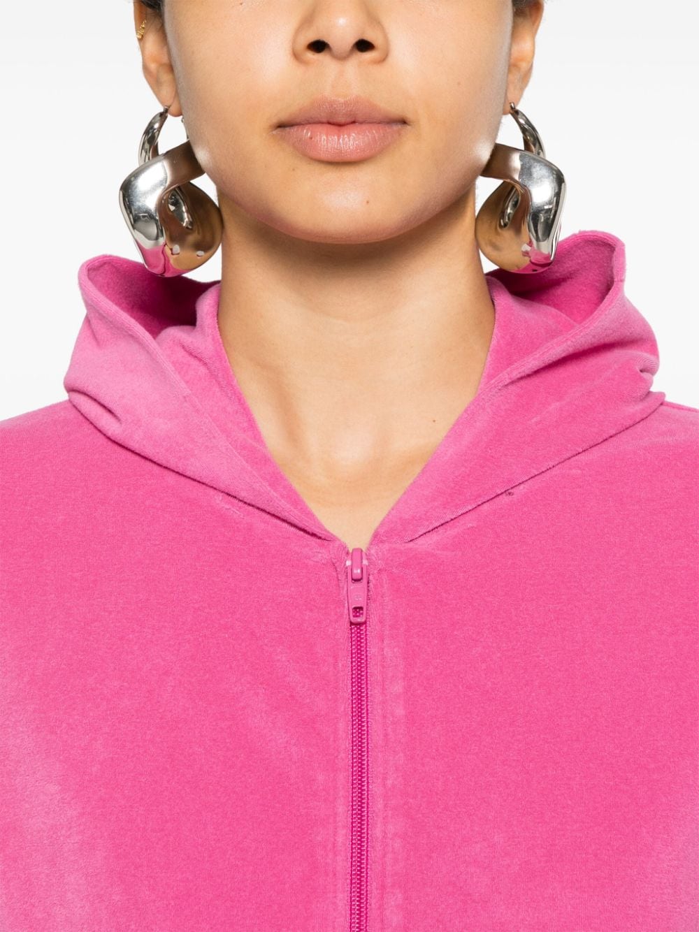 Balenciaga バレンシアガベルベットはフーディーをジップしました - Image 5
