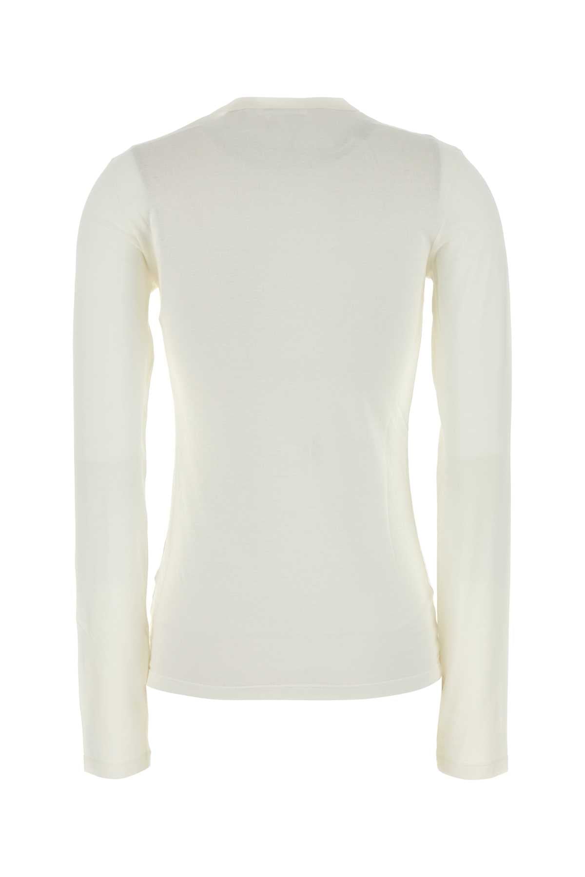 Jil ジルサンダーホワイトコットンTシャツ - Image 5