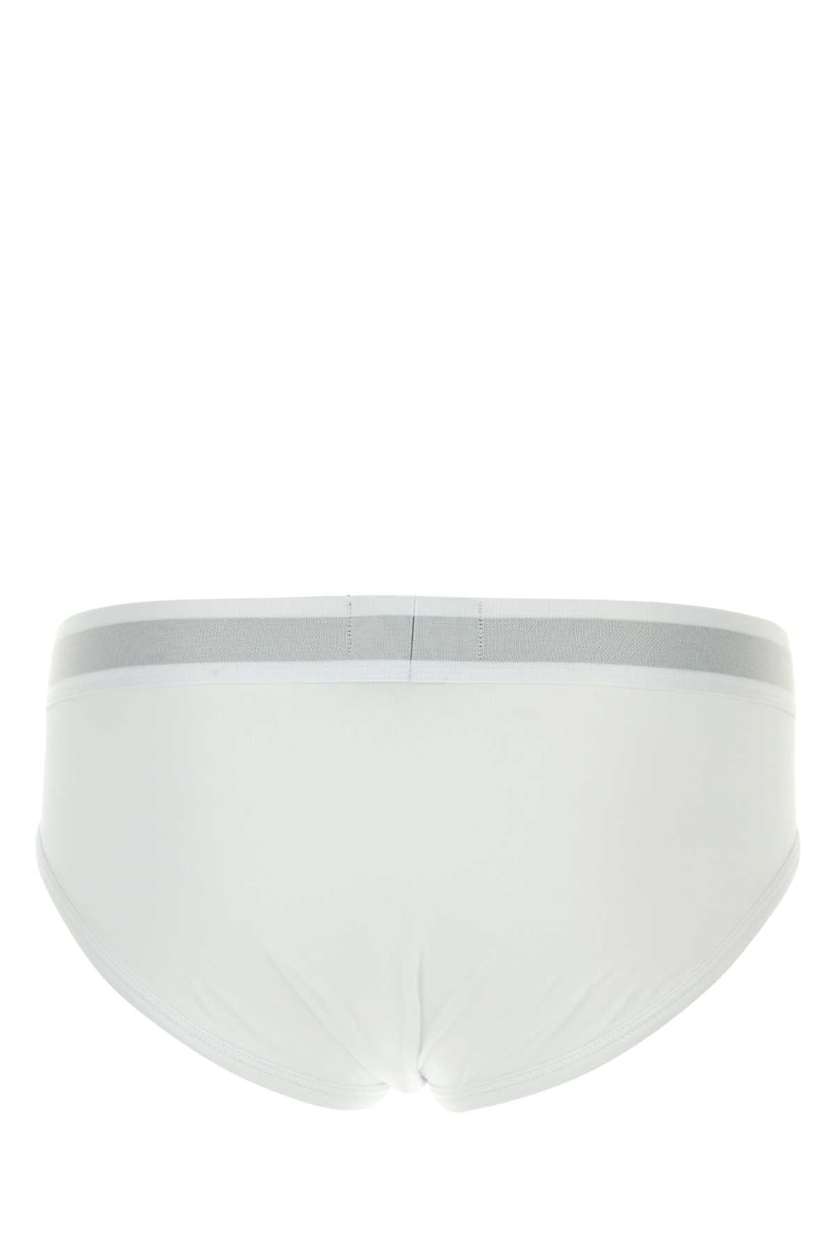 Emporio エンポリオ アルマーニ ホワイト ストレッチ コットン ブリーフ - Image 5