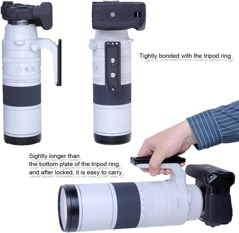 iShoot CNC Metal Arca-Swiss Fit Camera Quick Release Plate, For Canon Canon RF 200-800mm F6.3-9 IS USM Lens Support Collar, Lens Bracket Collar, Tripod Socket, Camera Ring Tripod Mount, Tripod Mount