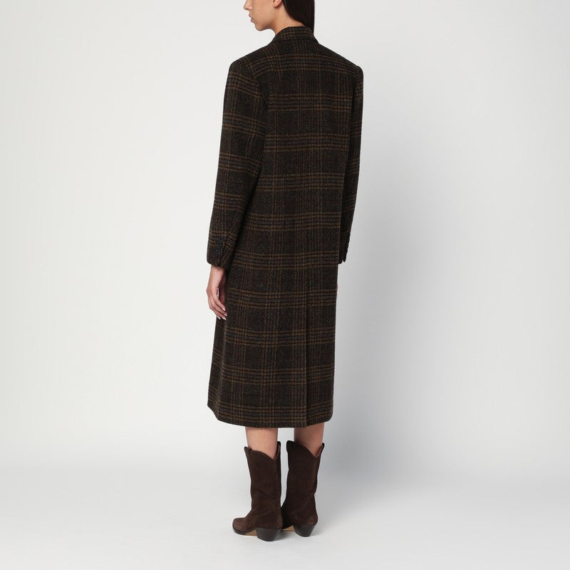 Marant イザベル・マラン・エトレ・カキはレクサナ二重胸部コートをチェックしました - Image 5