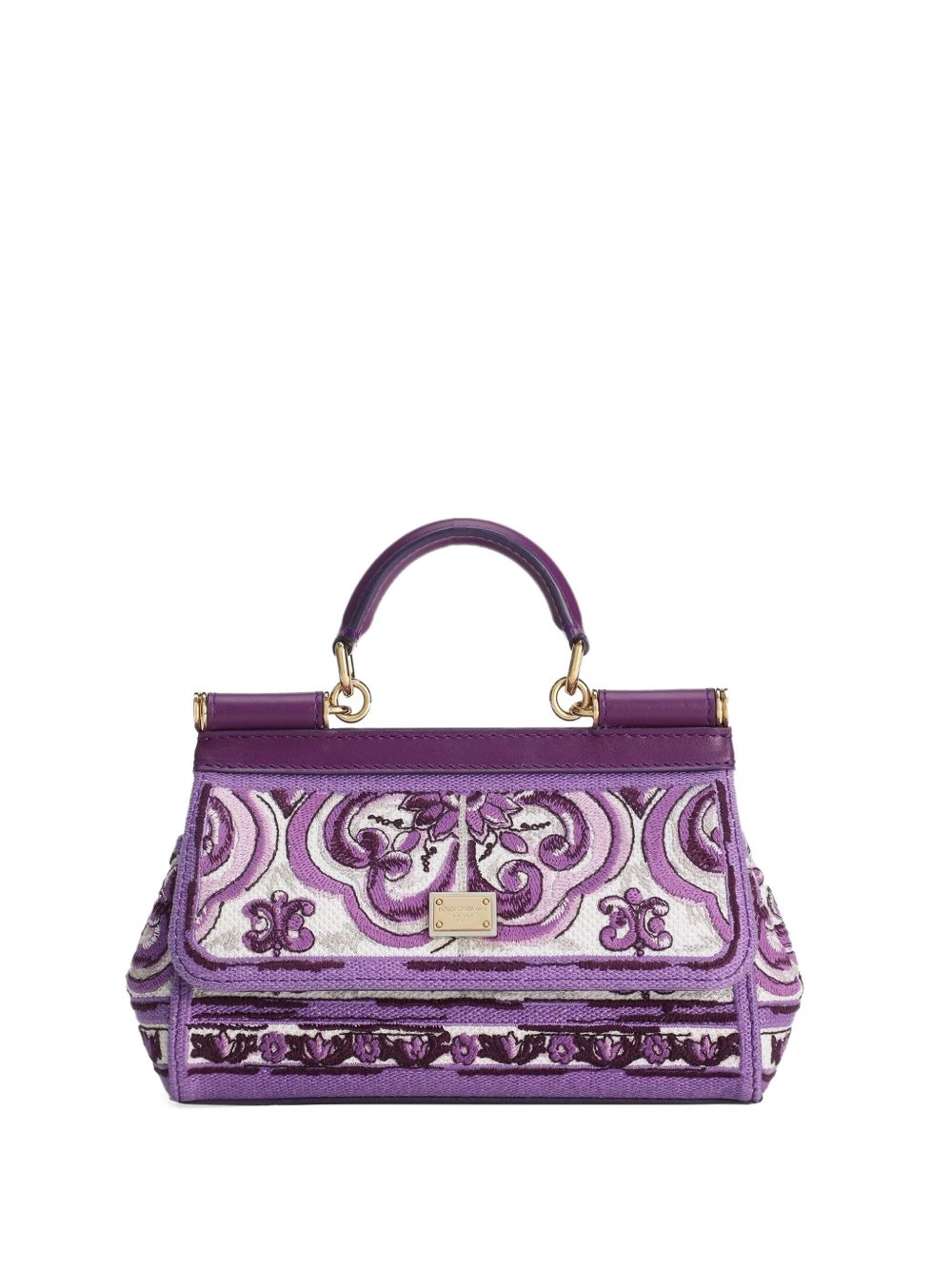 Dolce  Gabbana ドルチェ＆ガッバナシチリアスモールレザーハンドバッグ - Image 5