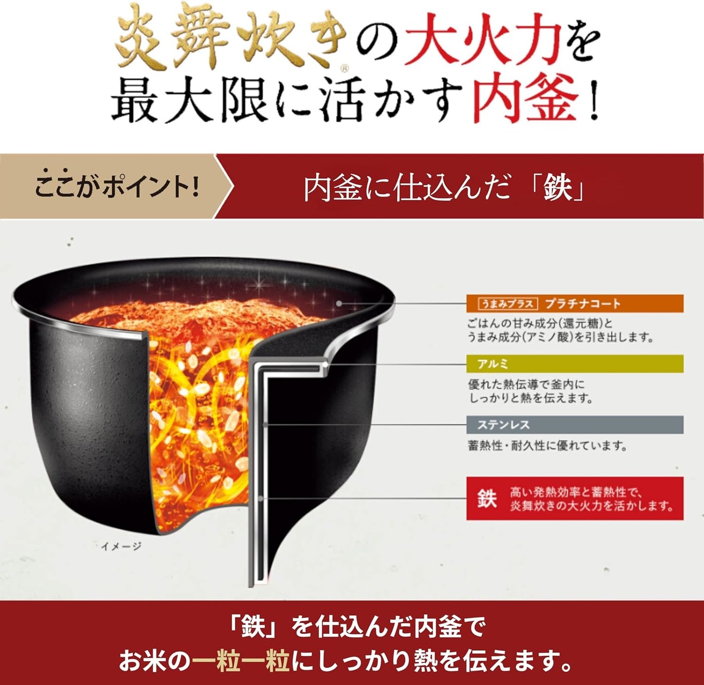 Zojirushi Mahobin NW-PV18-BZ Rice Cooker, 33.8 fl oz (1 L), Flame Cooking, Pressure Induction Type, Made in Japan, Number of Care Pieces, Slate Black