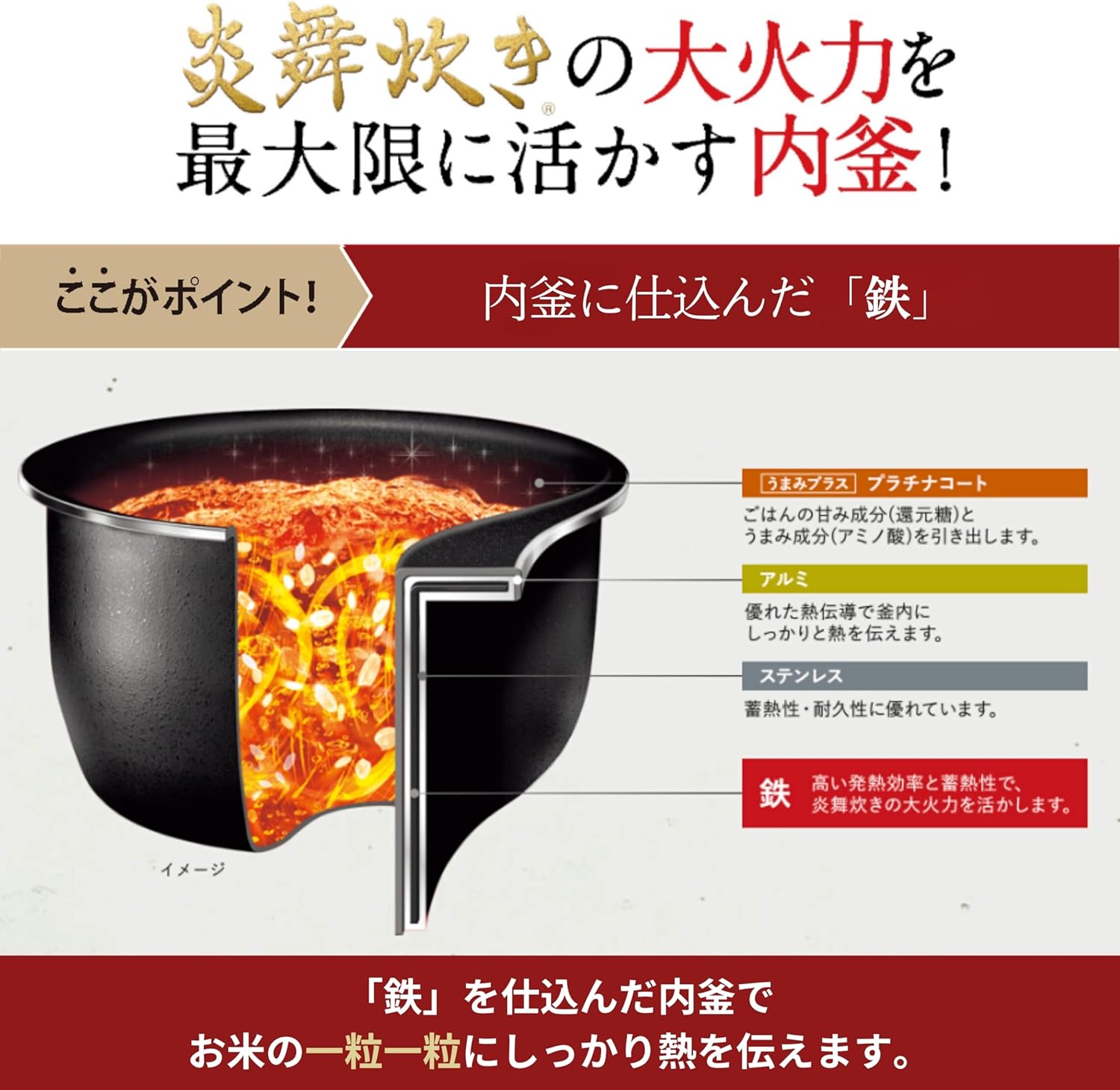 Zojirushi Mahobin NW-PV18-BZ Rice Cooker, 33.8 fl oz (1 L), Flame Cooking, Pressure Induction Type, Made in Japan, Number of Care Pieces, Slate Black