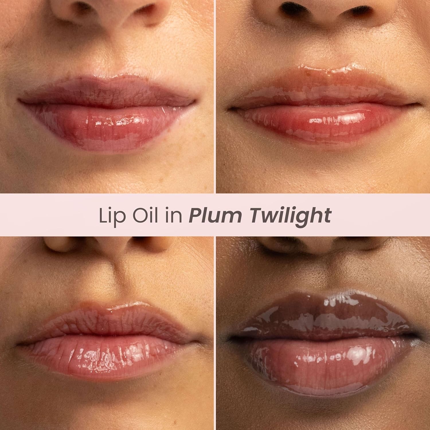 Burt's Bees Aceite Labial Plum Twilight, Hidratación Instantánea, Nutre y Suaviza los Labios, Toque de Color Transparente, Acabado de Alto Brillo, Aceite de Jojoba de Origen Responsable, No Pegajoso