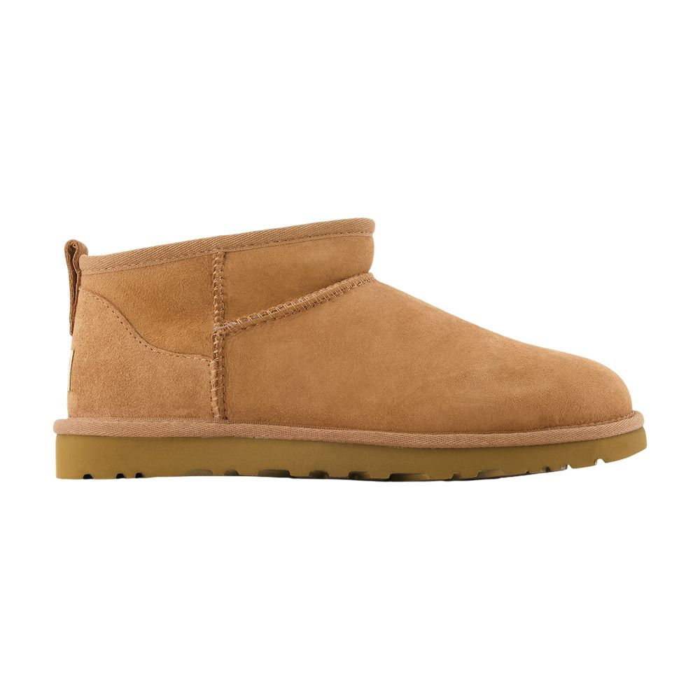 Ugg クラシックウルトラミニアンクルブーツUggレザーチェスナット - Image 5