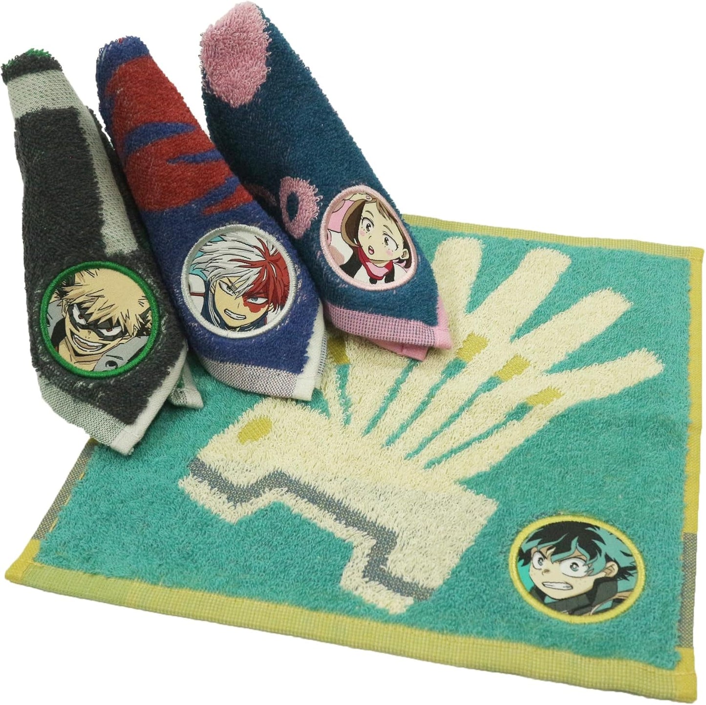 BANDAI Mini Towel My Hero Academia Ochako Uraraka Handkerchief, 100% Cotton, Character, Antibacterial, Odor-Resistant, Gift, Present, Birthday 4385000200