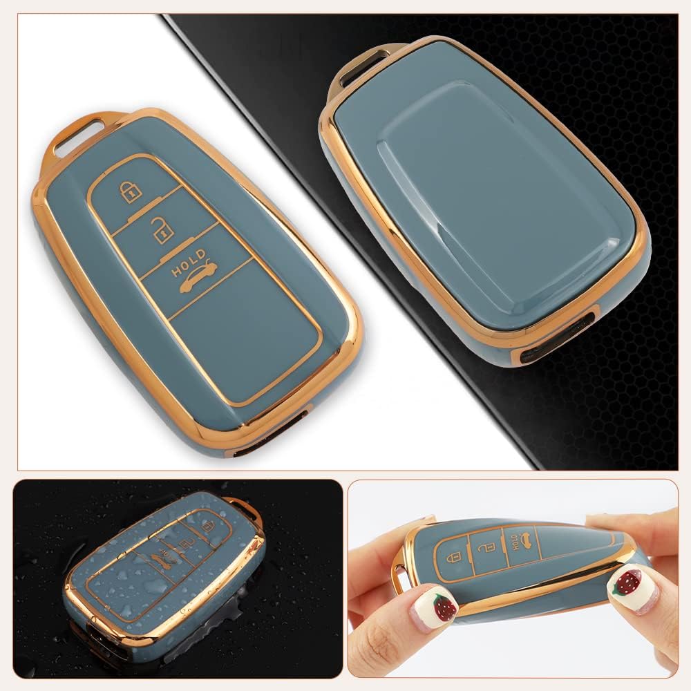 Key Cover, 3 Buttons, C-HR, New Model Prius, 50 Series, Camry, 70 Series, Corolla Sports, Corolla Sedan Crown, RAV4, 50 Series, Mirai, Key Holder, Smart Key Case, For Toyota, Accessories, Key