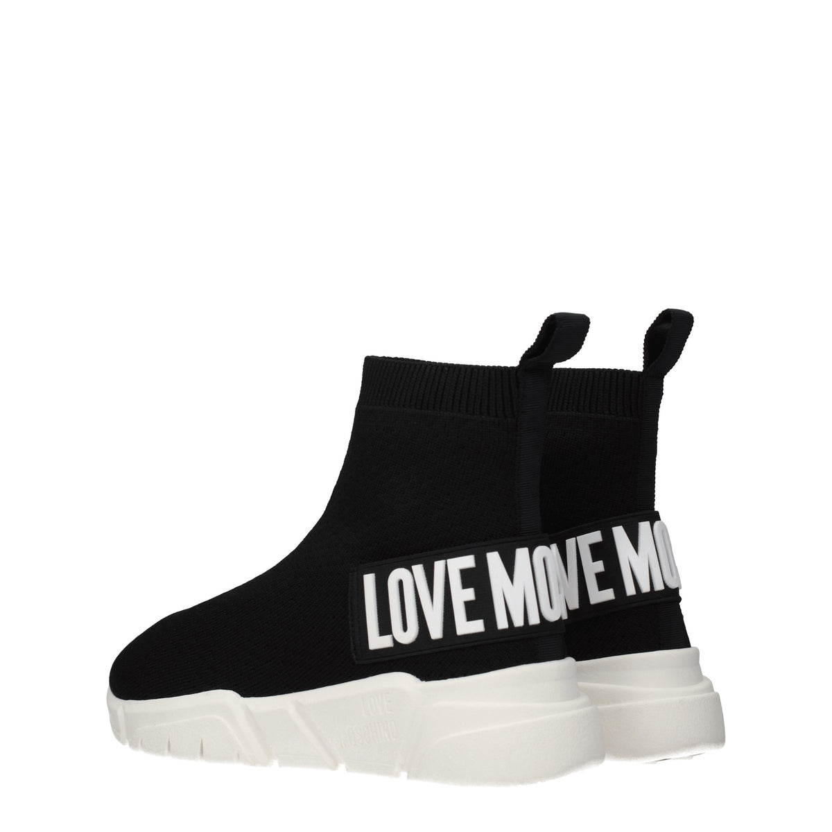 Moschino モスキーノスニーカーの女性ファブリックブラックが大好きです - Image 5