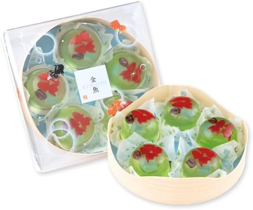 Soya Genkichihouan Goldfish, Pack of 5 (Gift, Souvenir, Sweets, Jelly, Jelly)