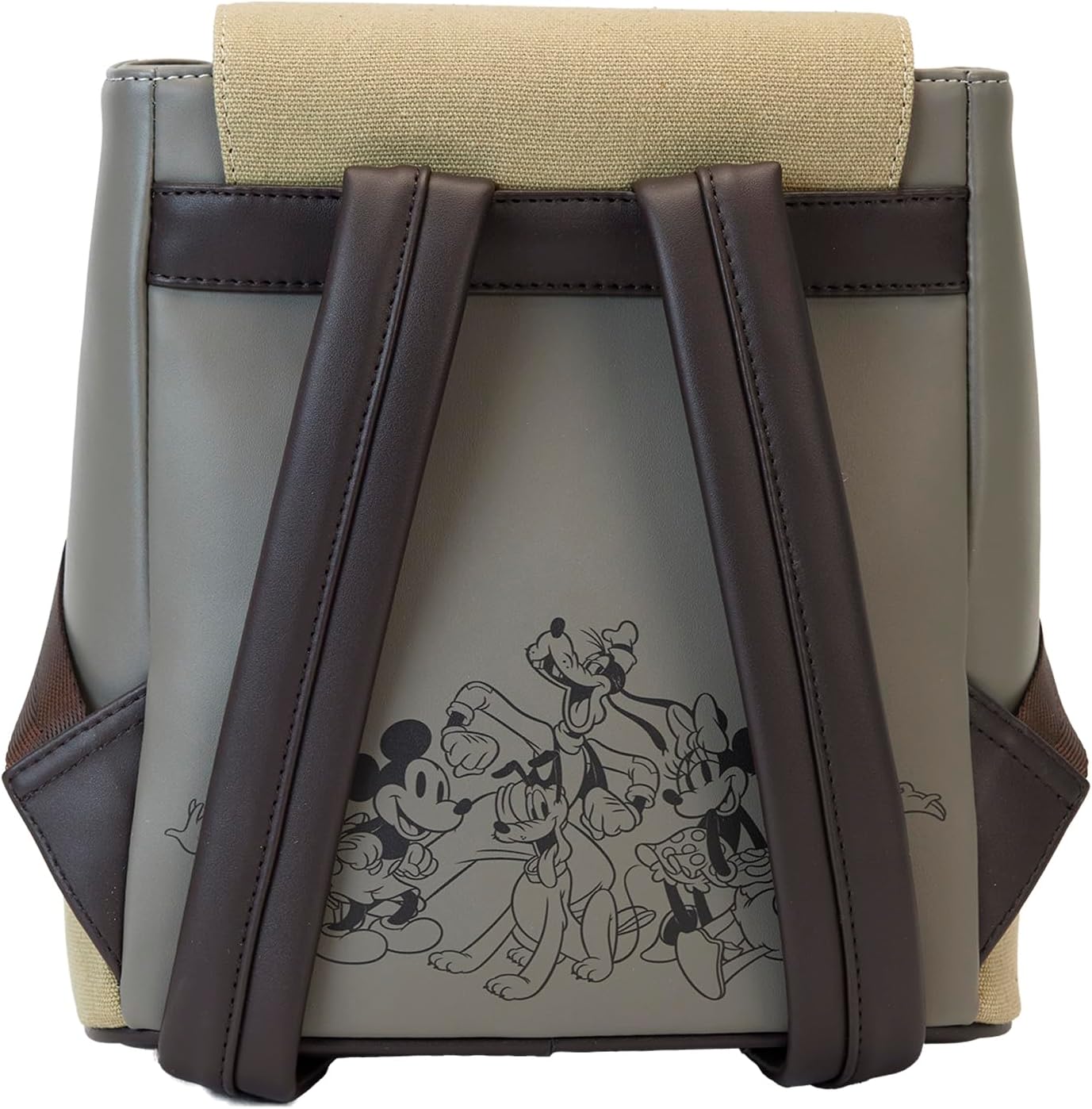 Loungefly Mini mochila de lona de Mickey y sus amigos de Disney