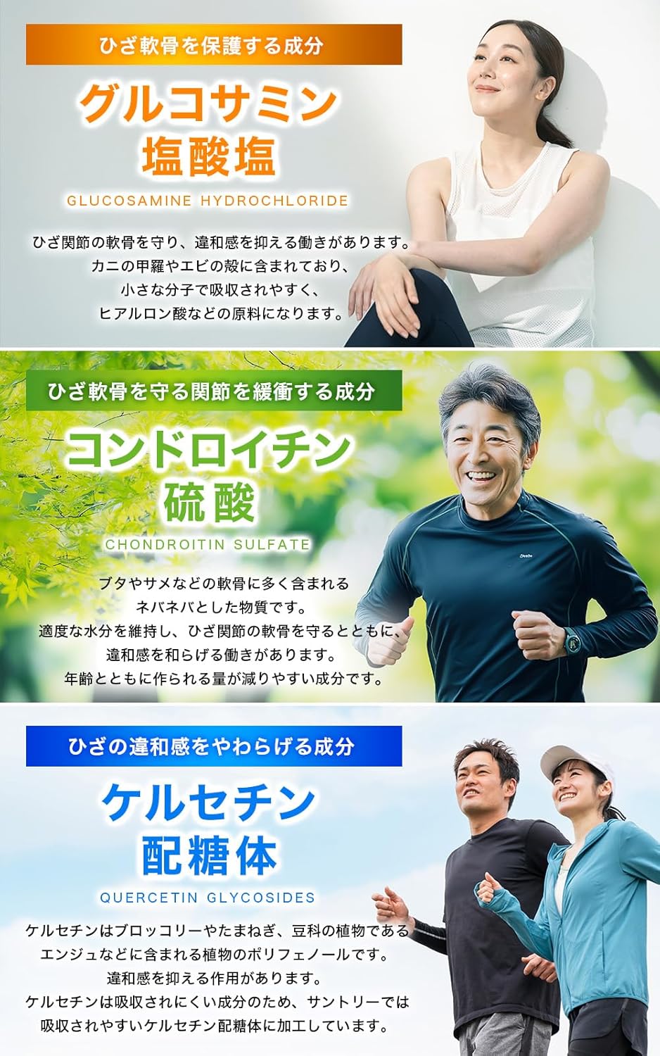 Suntory Glucosamine Active Functionally Labeled Food Chondroitin Knee Supplement (180 tablets/Approximately 30-day supply)