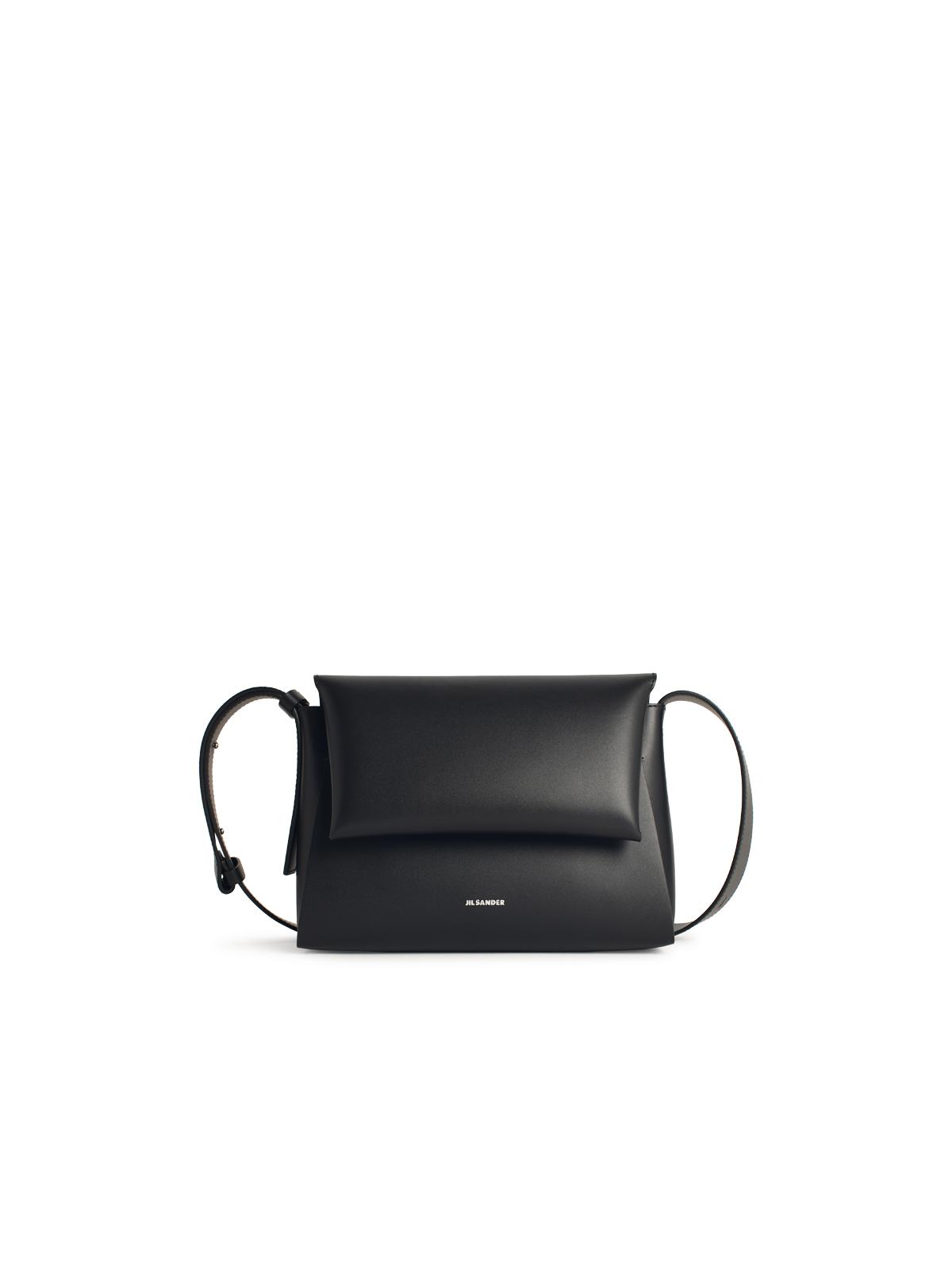 Jil Jil Sander Small 'Messenger' Black Lear Bag - Image 5