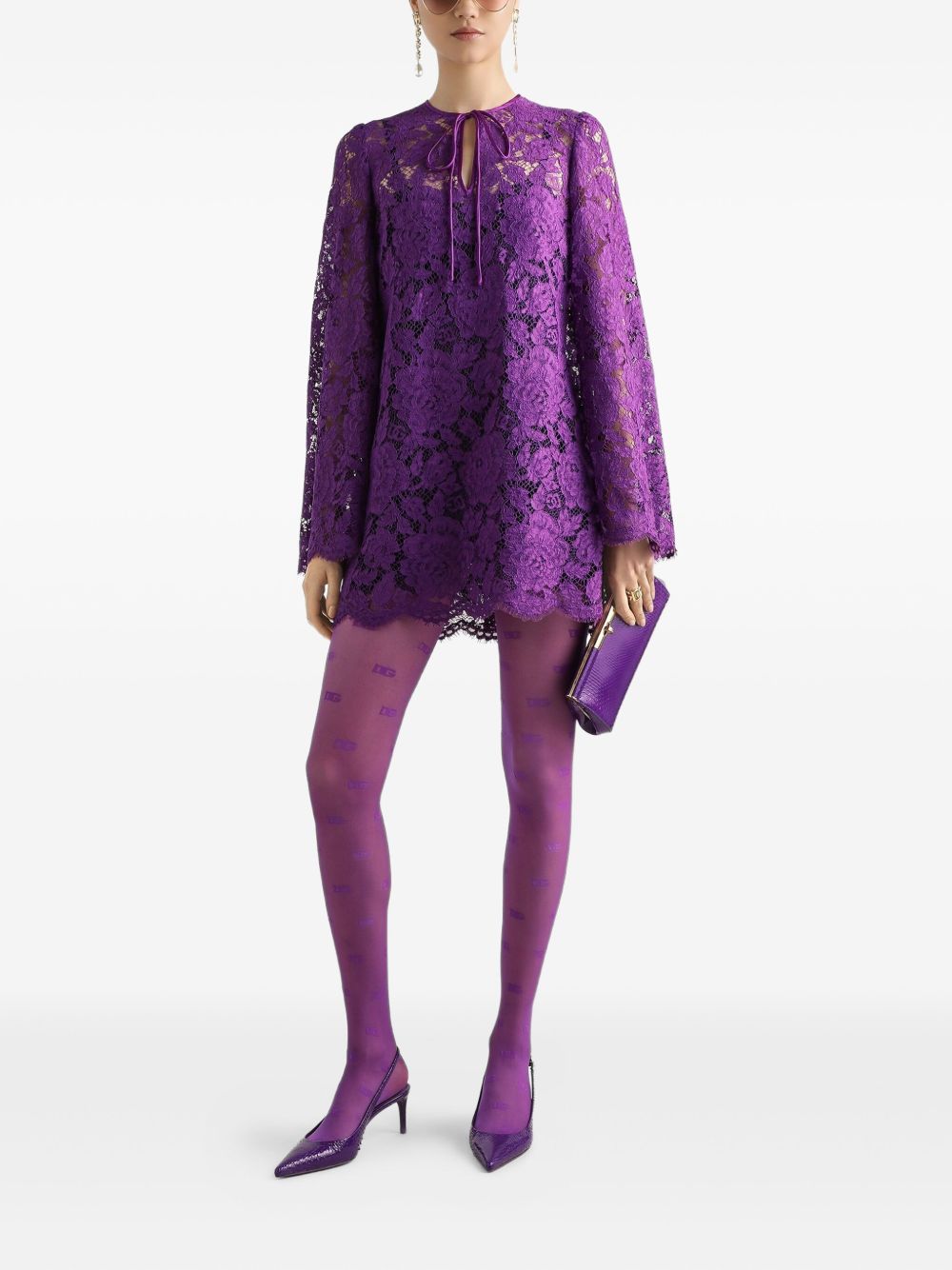 Dolce  Gabbana ドルチェ＆ガッバーナレースミニドレス - Image 5