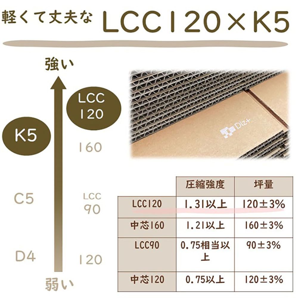 dE1-HT-15 Cardboard, 140 Size, Set of 15, Includes Handle Holes, Cardboard, Moving, Courier, 140 Size, 2 Folding Delivery, Made in Japan