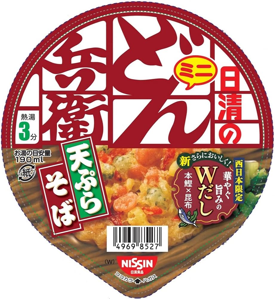 Donbei Tempura Soba Mini (West) Nissin Foods Cup Noodle 46g×12 pieces