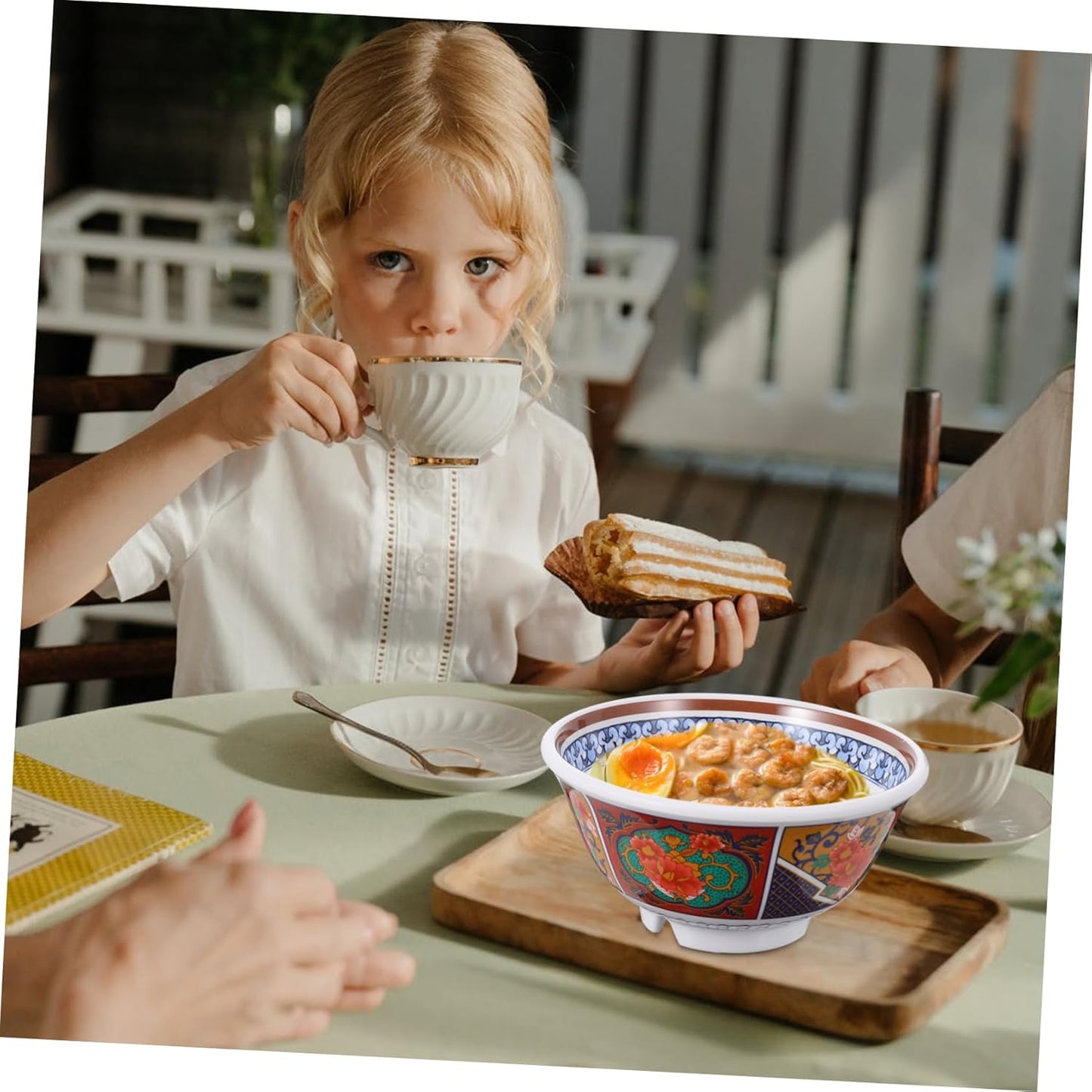 FELTECHELECTR Ramen Zeru Bego Salad Home Ramen Melamine Bowl Cup