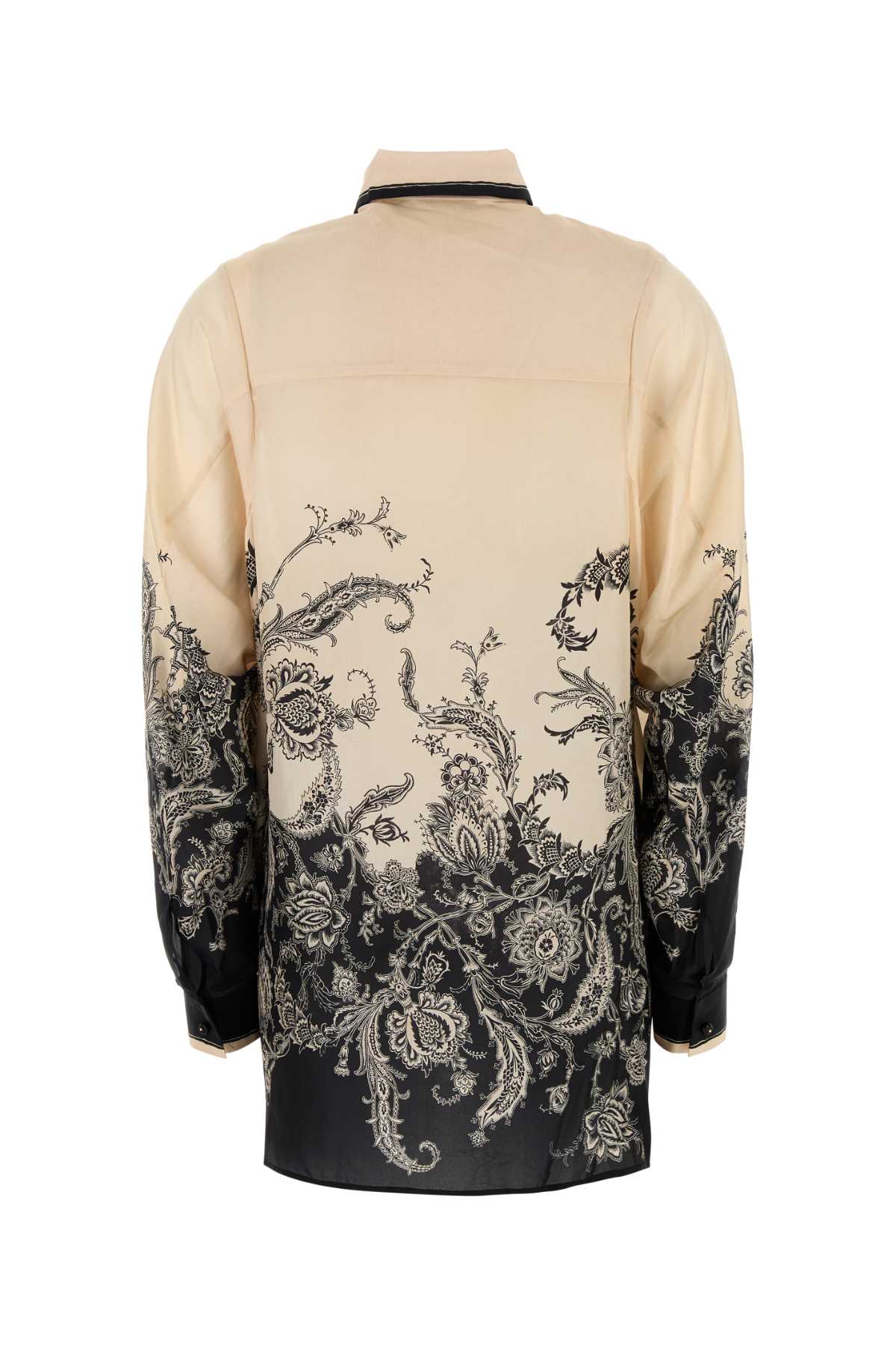 Zimmermann ジマーマンプリントシルクリアノンシャツ - Image 5
