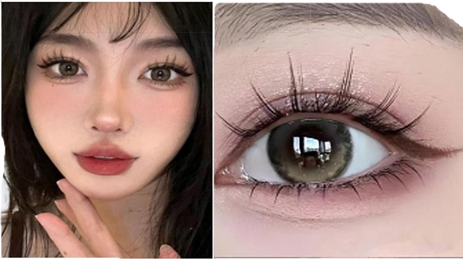 False Eyelashes, No Glue Required, High Adhesion, Cute, 3D Feel, Partial Eyelashes, Bulk Feel, Popular, Beginners, Easy to Install, Durable, Eye Makeup, Natural False, Lightweight, Comfortable, For