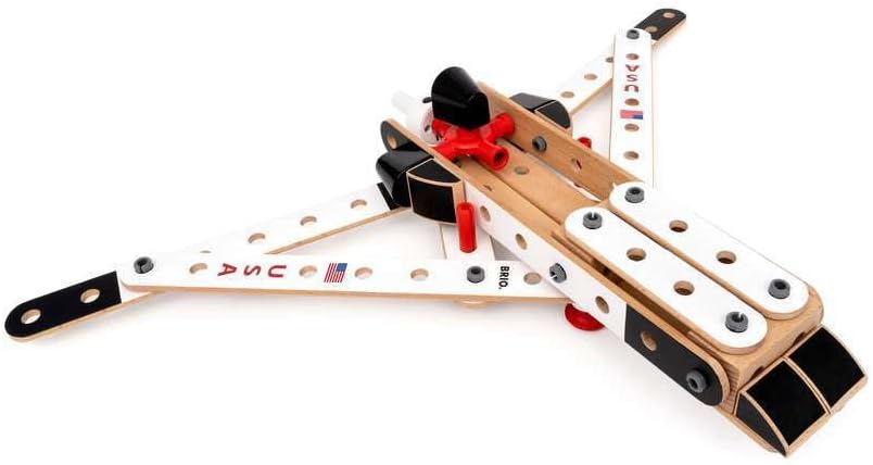 Brio (ブリオ) Builder Apollo Saturn V 34607, Suitable for Ages 3 and Up, 91 Pcs. Total, [Toy, Wooden Toy, Building Block, Construction Play, Role Play, Gift (Birthday/Christmas)]