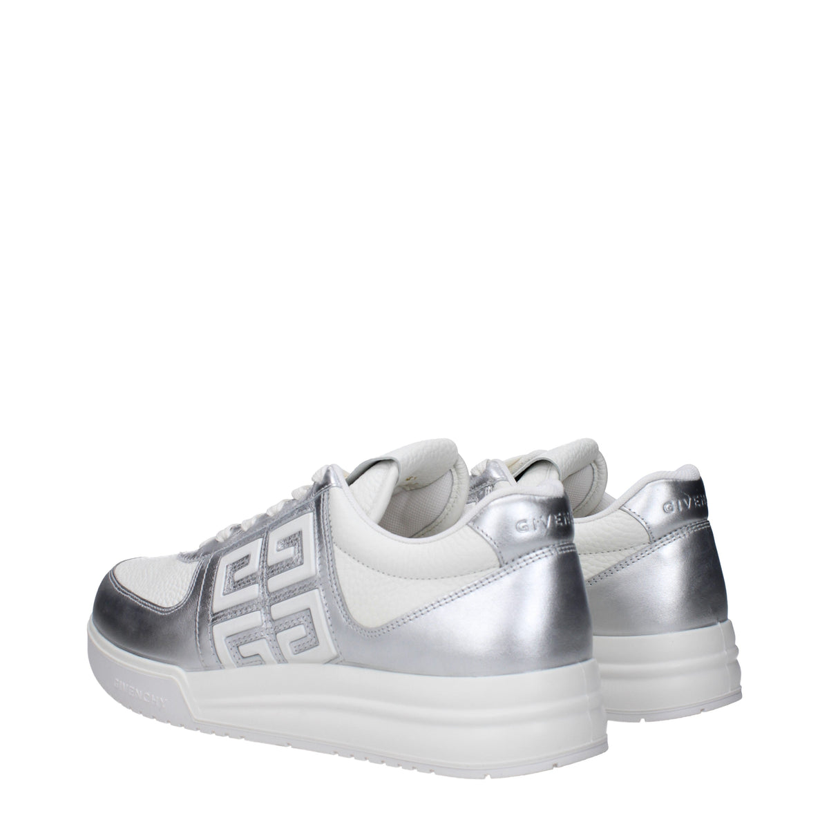 Givenchy Givenchy Sneakers Uomo Pelle Bianco/Argento - Image 5