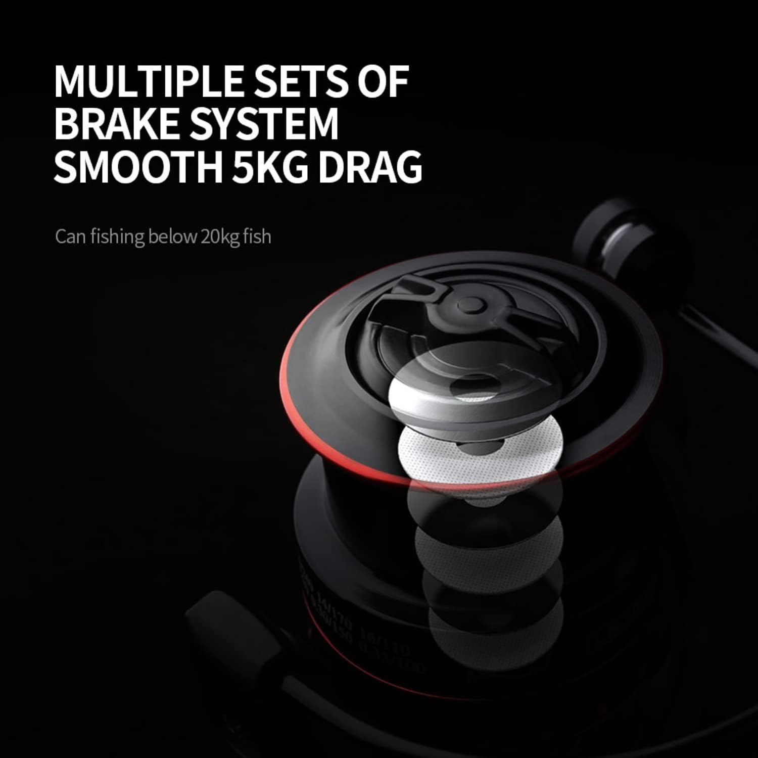 POSEIXUSスピニングリール 巻き心地の良いメタル釣りリール、ダブルハンドルリール 投げ釣り 軽量化、ギア比5.0:1 EVAハンドル ドラグ力調整10Kg 黒色系、スピニングリール 1000 2000 3000 4000 5000 6000 7000 ハンドリール 釣り、火鳥シリーズ各種、使い勝手が良かった