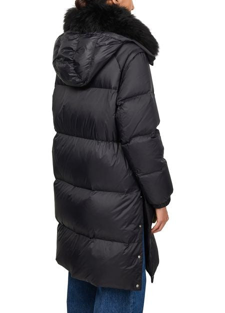 YVES SALOMON Hooded maxi puffer jacket with a lambswool collar - Image 5