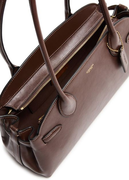 COACH Empire carryall 34 glazed leather shoulder bag - Image 5