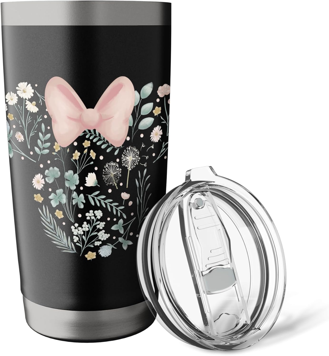 Disney Minnie Mouse Icon Spring Flowers - Vaso aislado de acero inoxidable