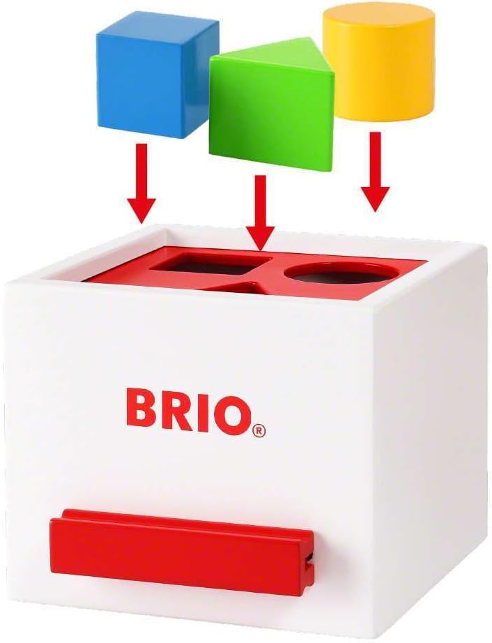 Brio (Brio) Shape Matching Box (White) 30250 Suitable for Ages 1 and Up [Toy, Wooden Toy, Gift (Birthday/Christmas)]