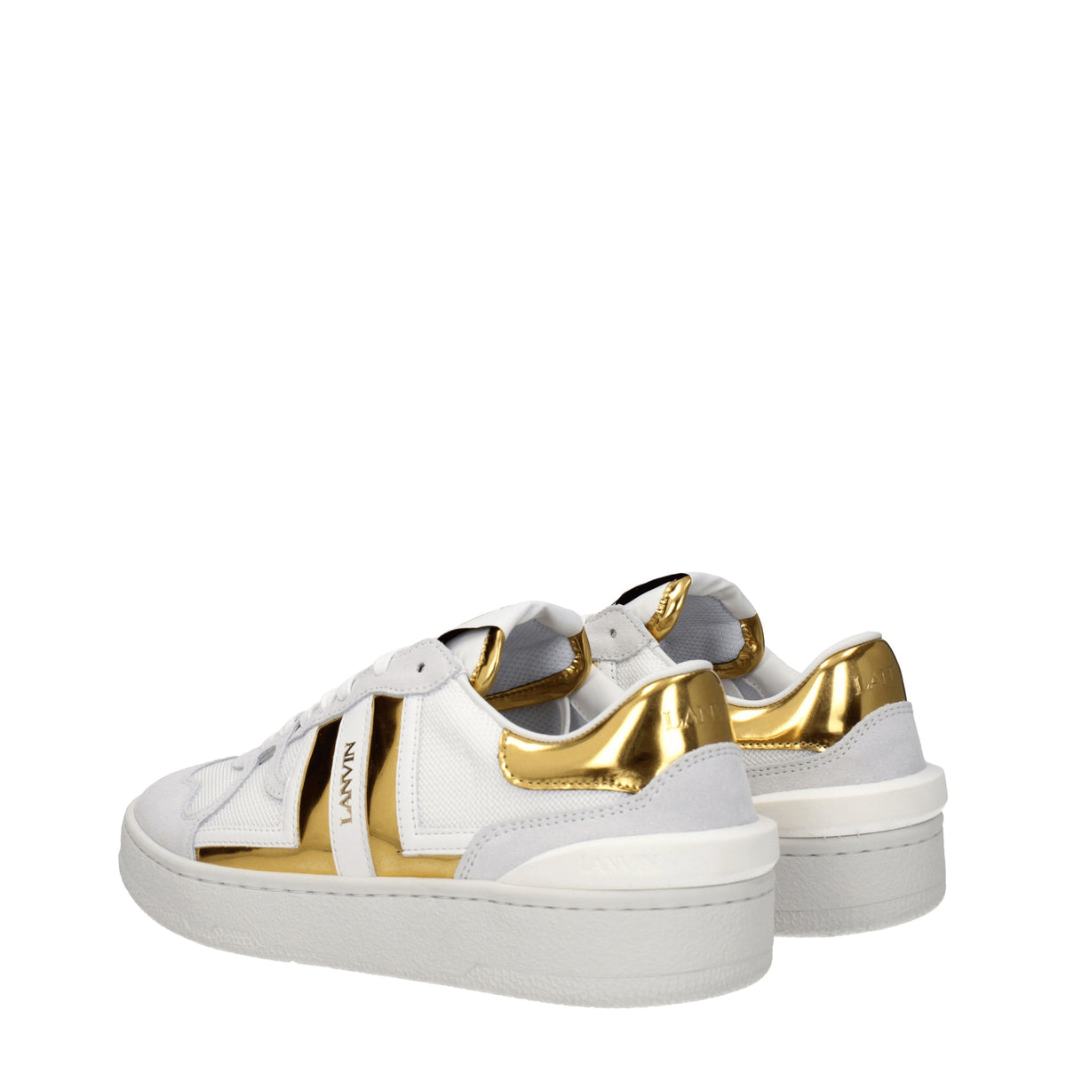 Lanvin ランバンスニーカークレイレディースファブリックホワイト/ゴールド - Image 5