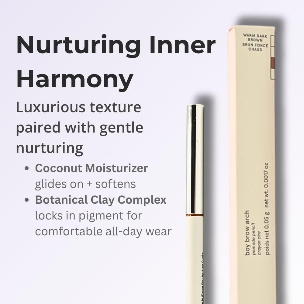 Glossier Boy Brow Arch 2-in-1 Longwear Pomade Lápiz de cejas marrón oscuro cálido