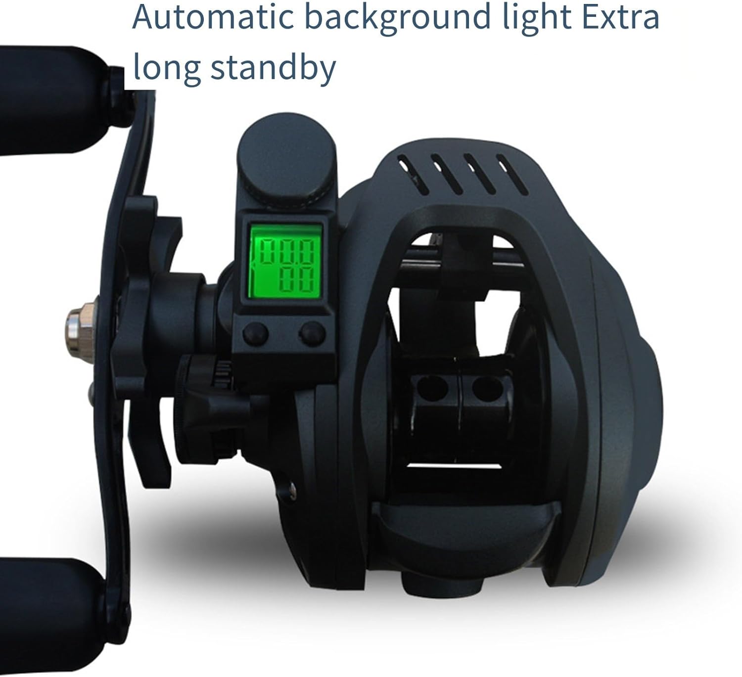 Led スクリーン電子釣りリール 6.3:1 ギア比 Baitcasting 金属 Baitcasting アクセサリー防水海海水氷ホイール