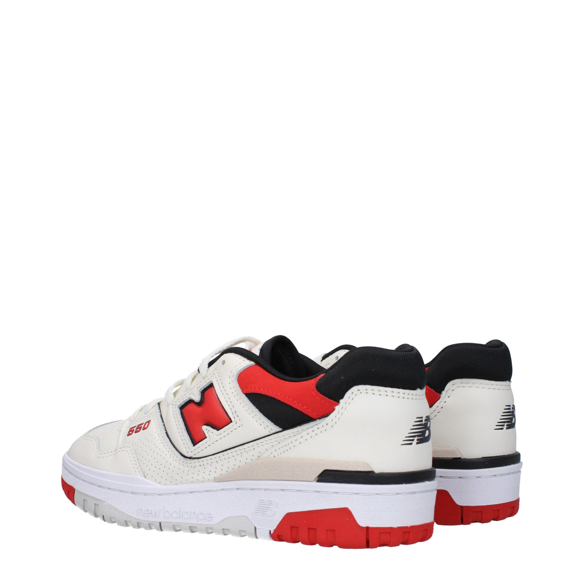 Designer Brand ニューバランススニーカー550メンズレザーホワイト/赤 - Image 5
