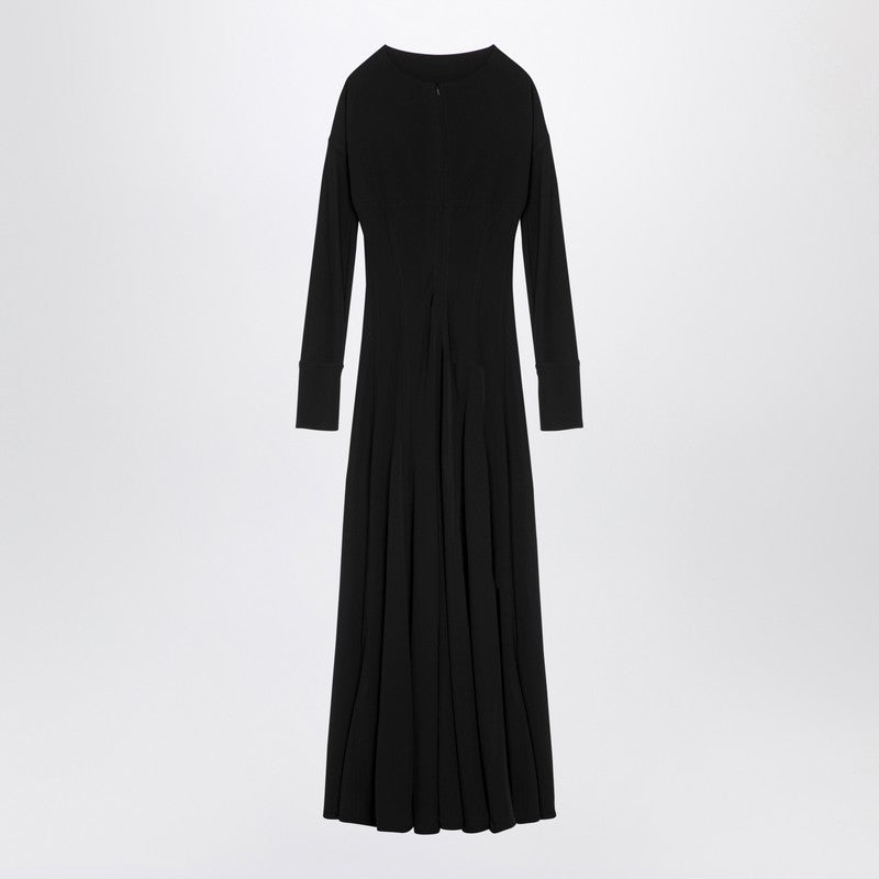 Victoria ビクトリアベッカムブラックビスコースドレスがカットアウトされています - Image 5