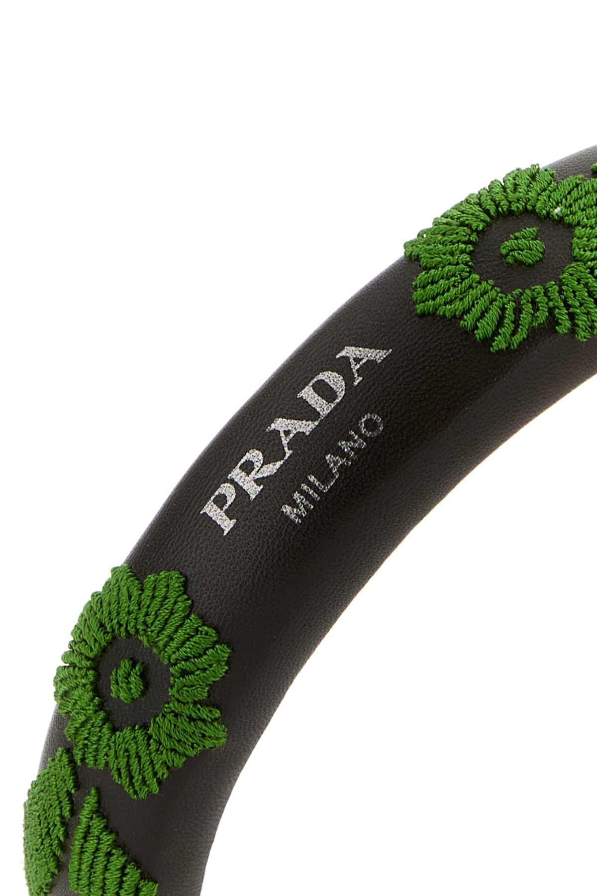 Prada プラダブラウンナッパレザーヘアバンド - Image 5