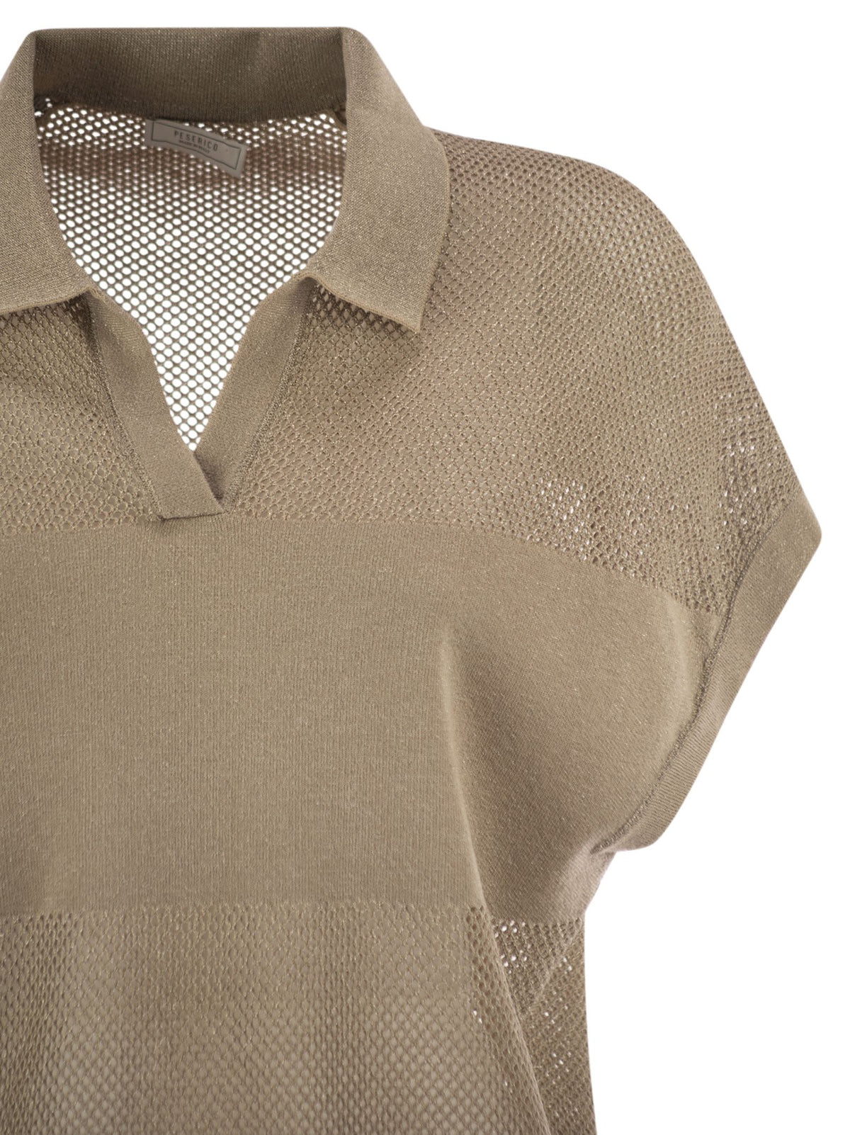 Peserico Pure Cotton Crepe YarnのPeserico Tricot Poloシャツ - Image 5