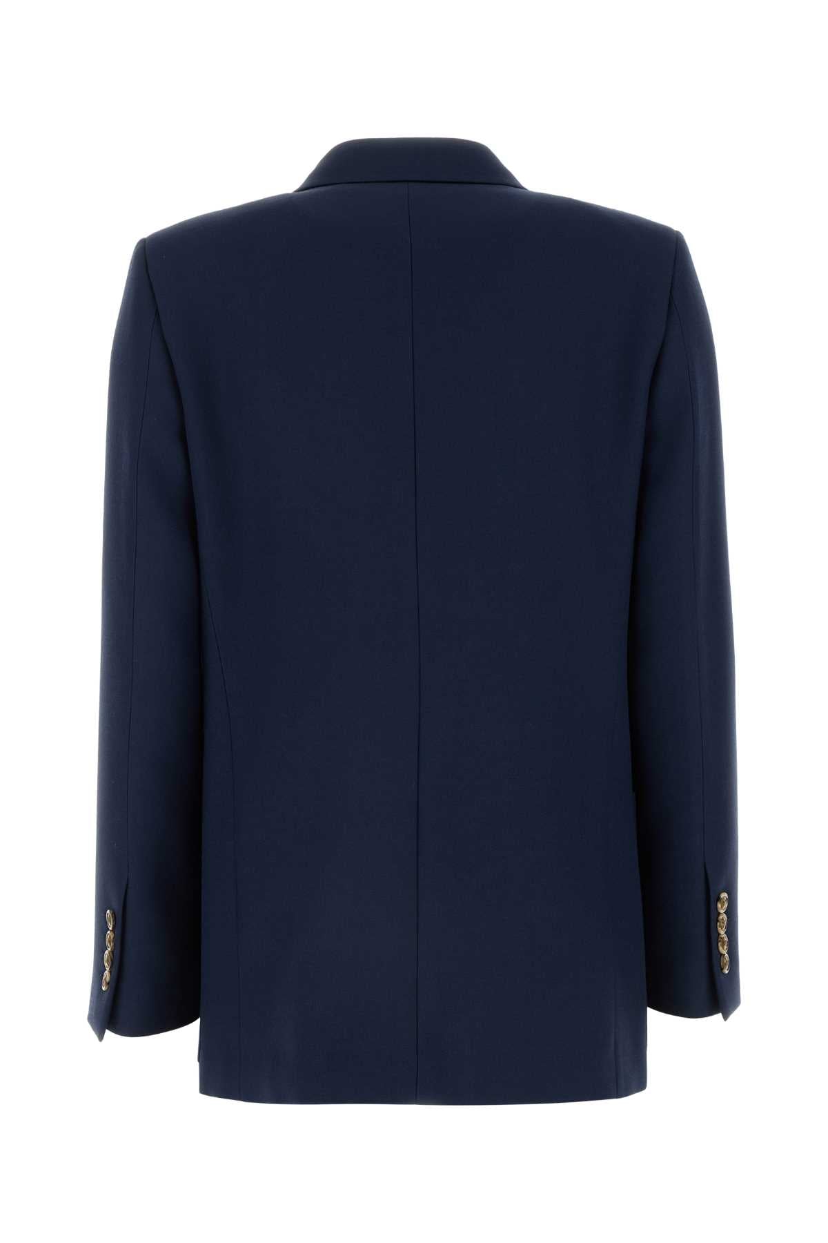 Valentino バレンティーノガラヴァニネイビーブルーウールブレザー - Image 5